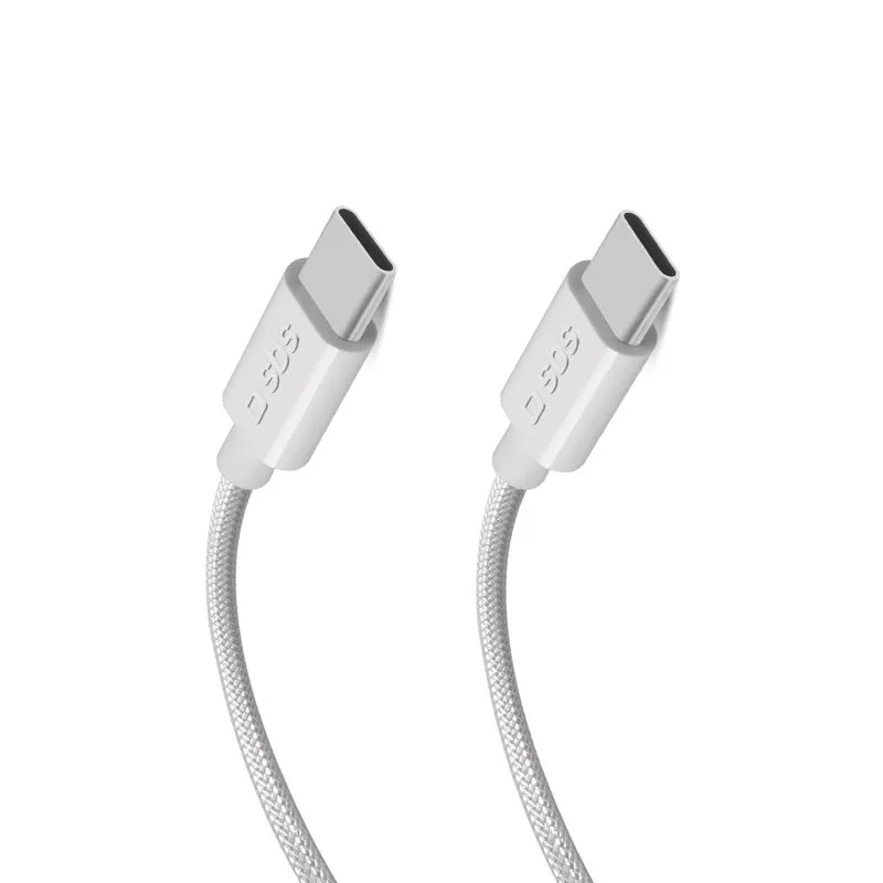 SBS USB 3.2 Gen 2 USB-C -kaapeli, 100 W, 1,5 m, harmaa