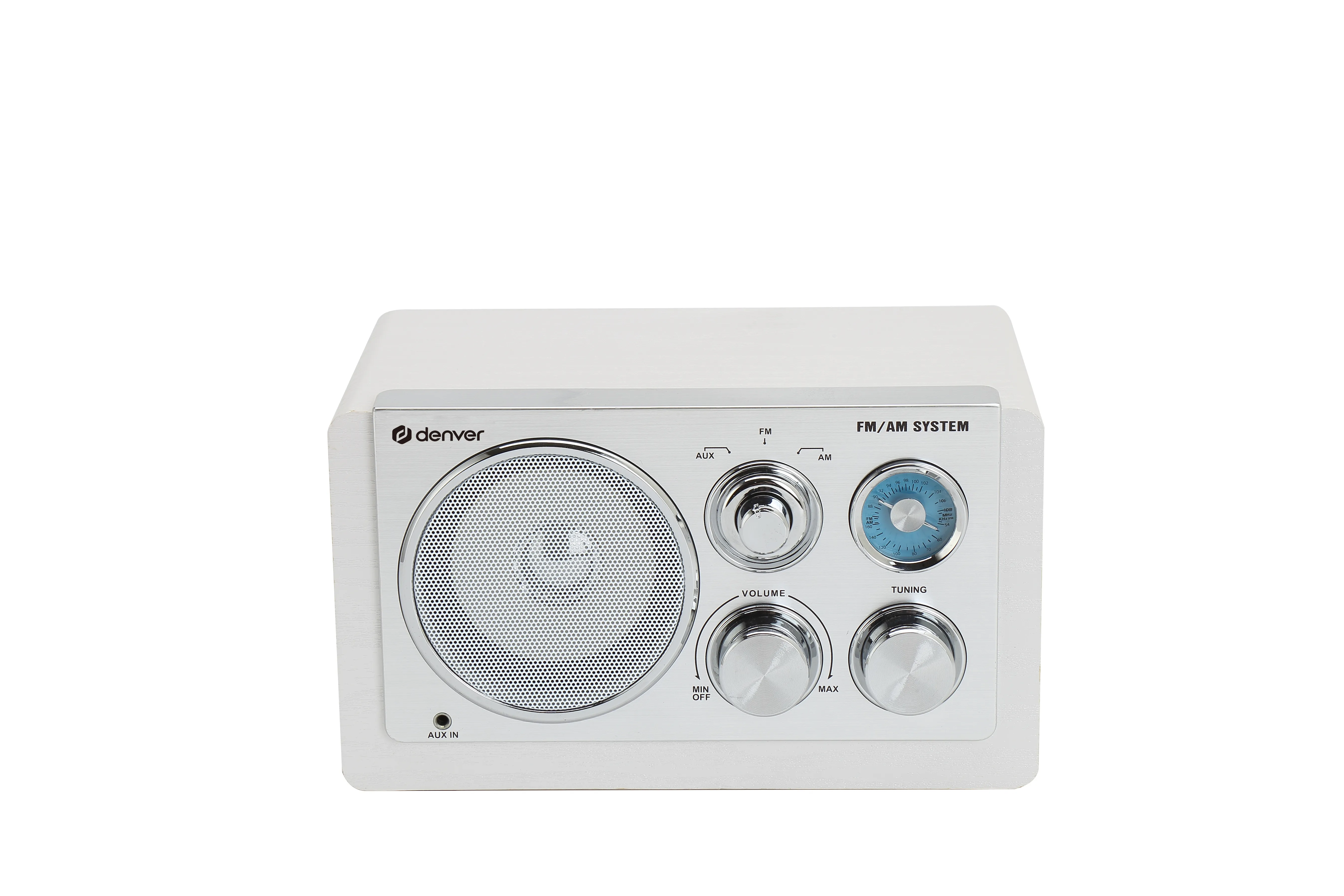 Denver TR-63W Portable AM/FM Analogue Radio, White