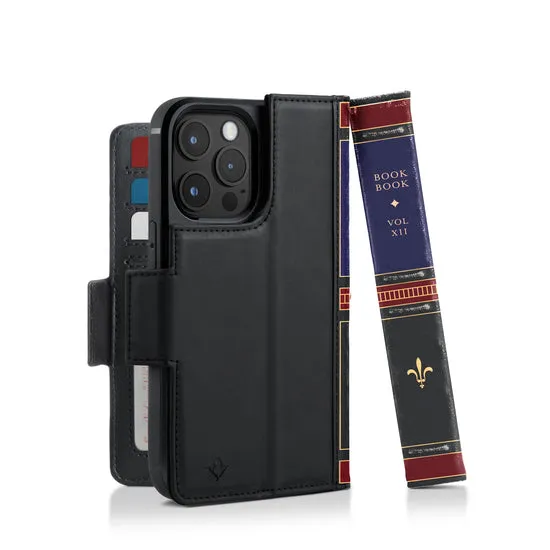 Twelve South BookBook MagSafe, iPhone 14 Plus - 2-in-1 Wallet Case, Black