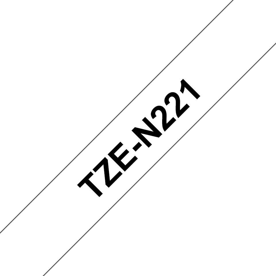 BROTHER TZEN221 9 BLACK ON WHITE NON LAM