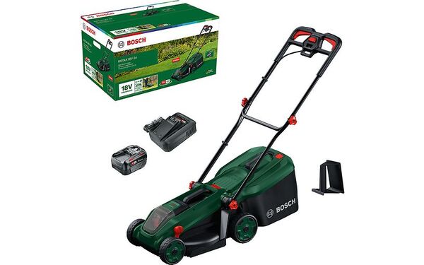 Bosch Rotak 18V-34 Cordless Lawn Mower, 18 V, 4 Ah, 34 cm, 35 liters