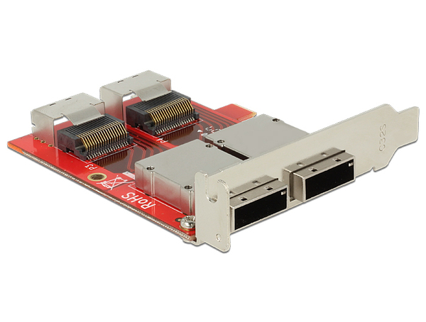 Delock Adapter 2 x Mini SAS SFF-8087 female > 2 x Mini SAS SFF-8088 fe