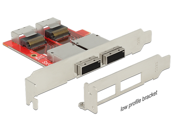 Delock Adapter 2 x Mini SAS SFF-8087 female > 2 x Mini SAS SFF-8088 fe