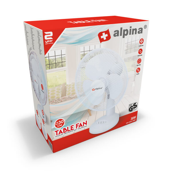 ALPINA Fl&auml;kt Bordsfl&auml;kt 30cm Vit