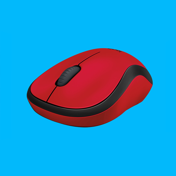 Logitech M220 Silent - wireless mouse, red