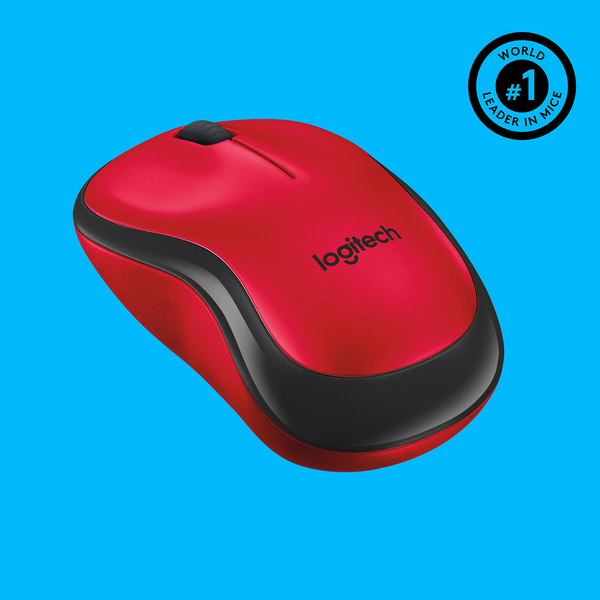 Logitech M220 Silent - wireless mouse, red