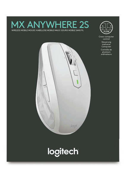 Logitech MX Anywhere 2S - tr&aring;dl&ouml;s mus, Light Grey