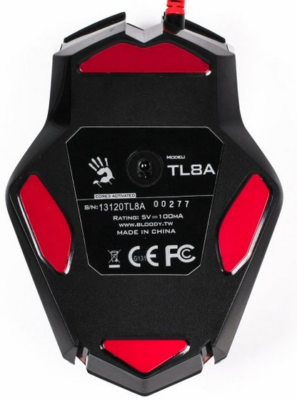 A4Tech Bloody Laser Gaming Mouse, 8200DPI, Core3 act, Musta/hopea