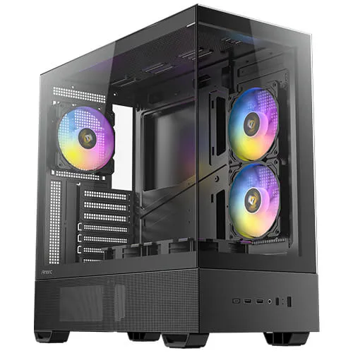 Antec CX705 ARGB Midi-Tower Case with window, with RGB lighting, Black
