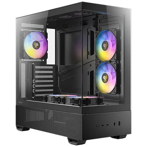 Antec CX705 ARGB Midi-Tower Case with window, with RGB lighting, Black