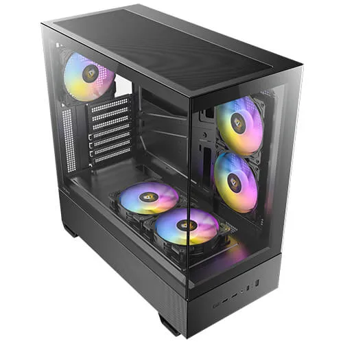 Antec CX705 ARGB Midi-Tower Case with window, with RGB lighting, Black