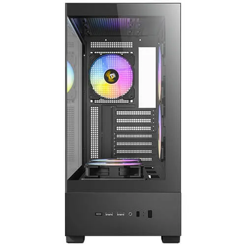 Antec CX705 ARGB Midi-Tower Case with window, with RGB lighting, Black