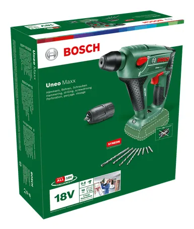 Bosch cordless rotary hammer Uneo Maxx solo, 18Volt&nbsp;(green / black, without battery and charger)