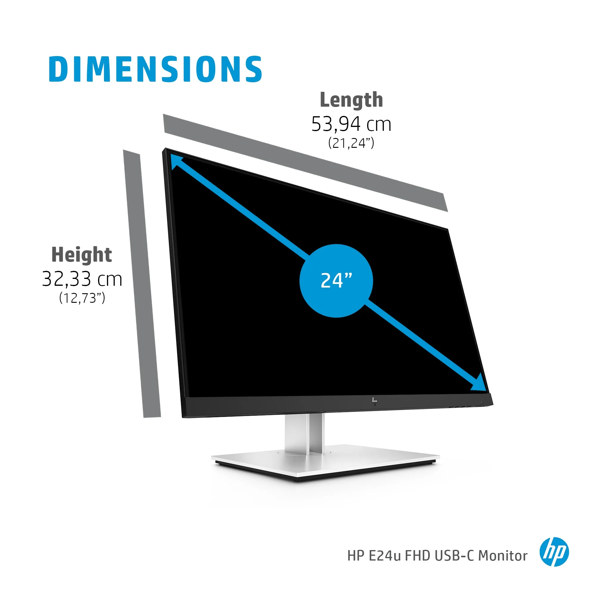 HP 24" E24u G4, Full HD, USB-C, IPS - monitor HP 24" E24u G4, Full HD, USB-C, IPS - monitor