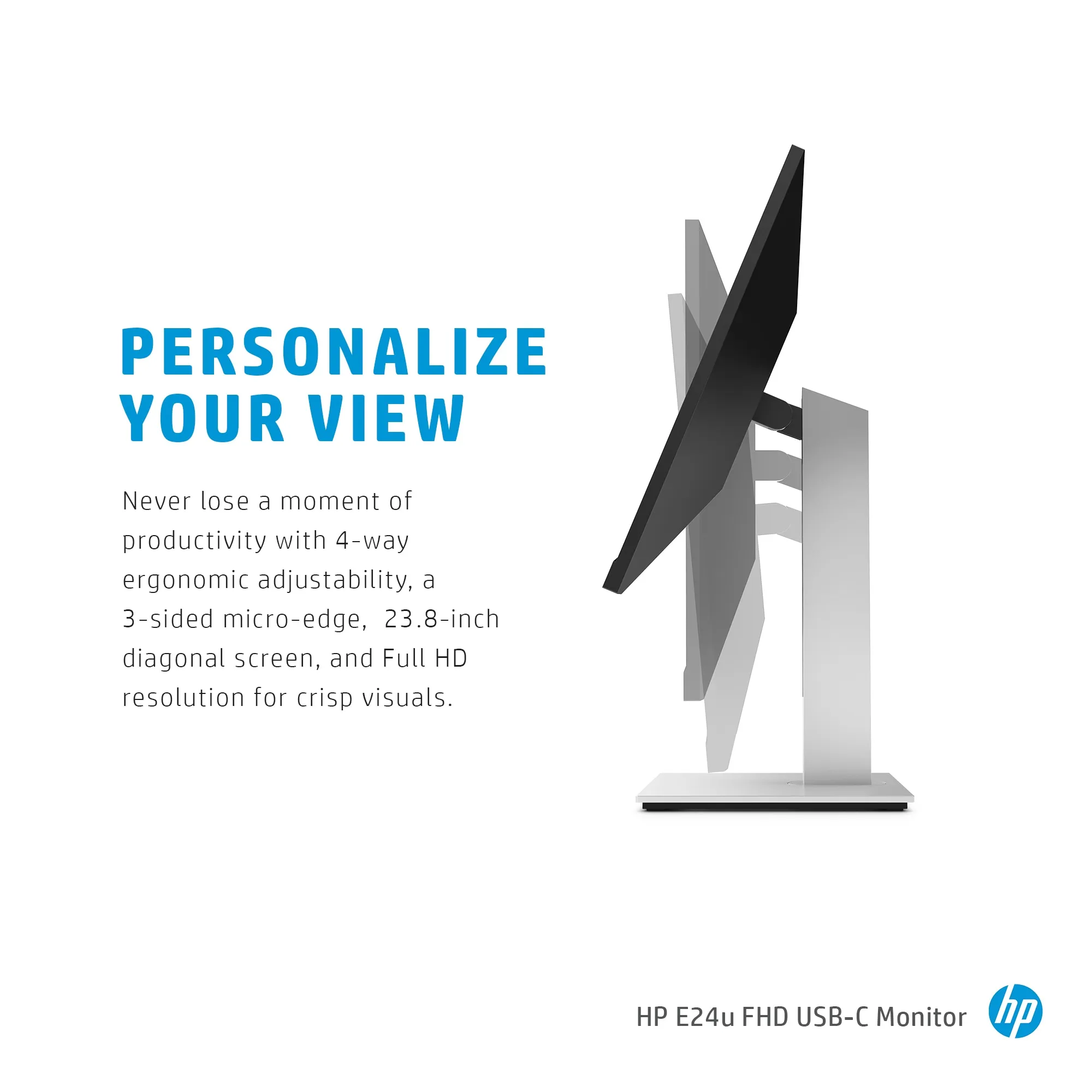 HP 24" E24u G4, Full HD, USB-C, IPS - monitor HP 24" E24u G4, Full HD, USB-C, IPS - monitor