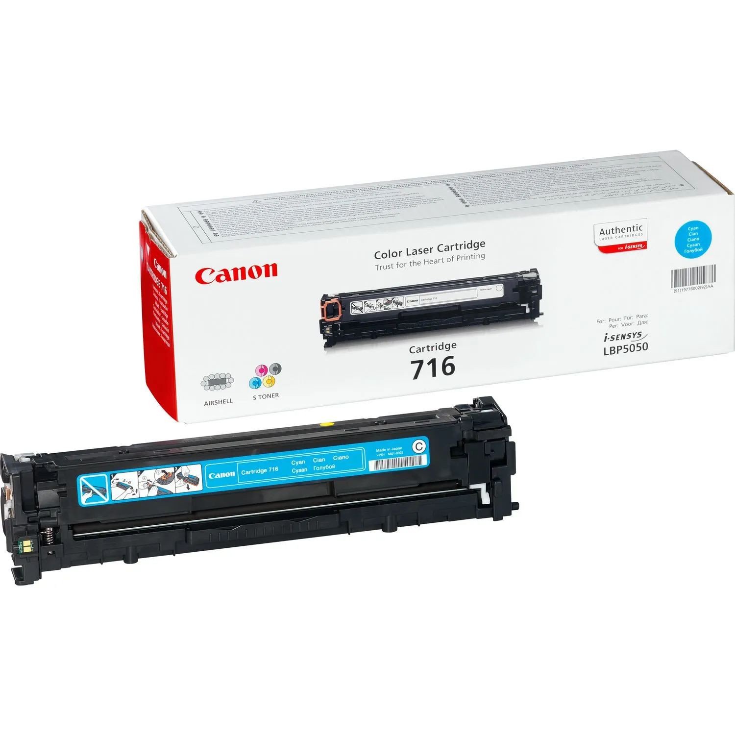 Canon 716 toner cartridge, Cyan