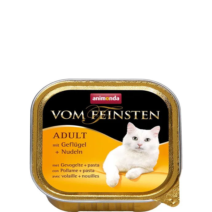 Animonda Vom Feinsten Adult with Poultry and Pasta, V&aring;tfoder f&ouml;r katt, 100 g