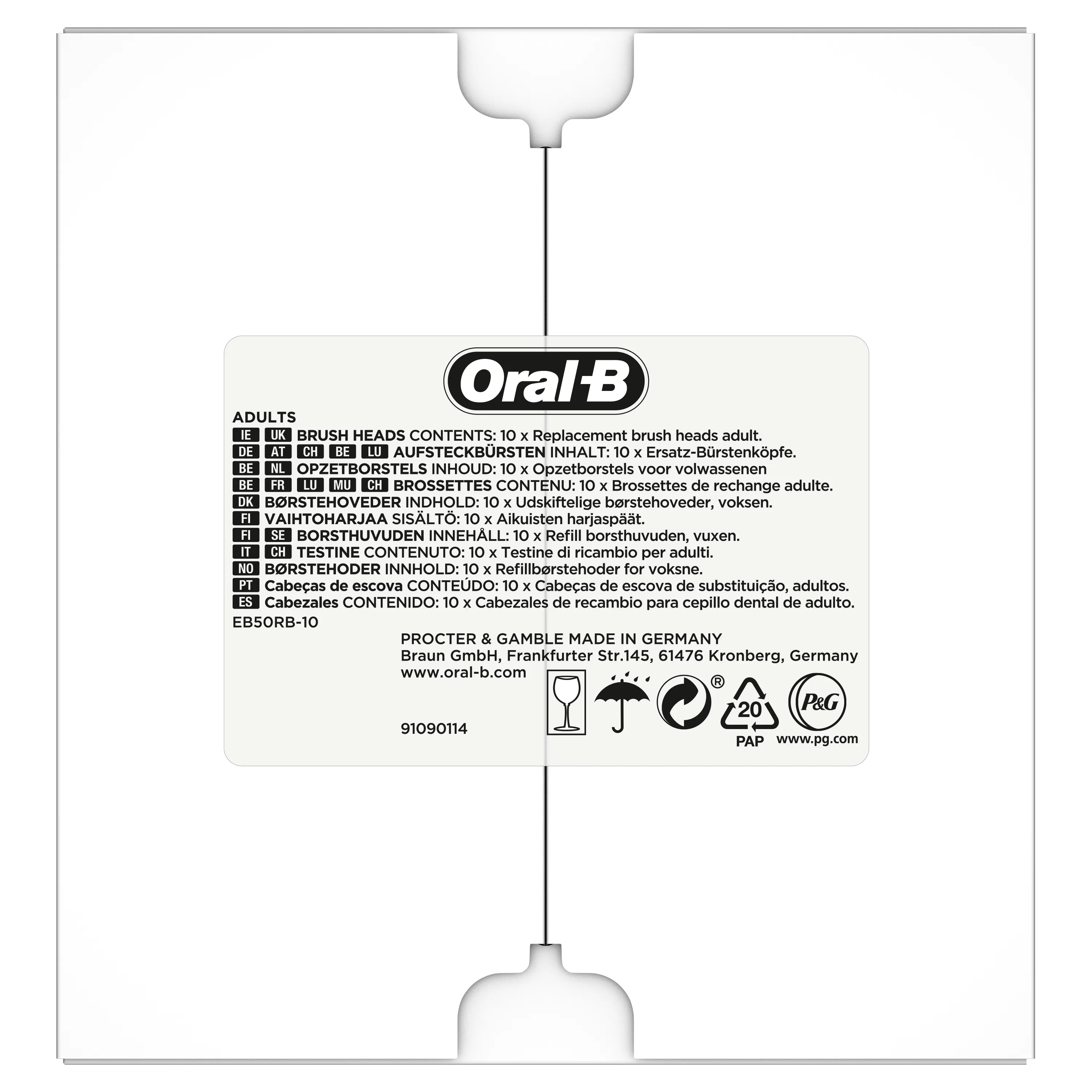Braun Oral-B Cross Action - borsthuvud, 10-pack
