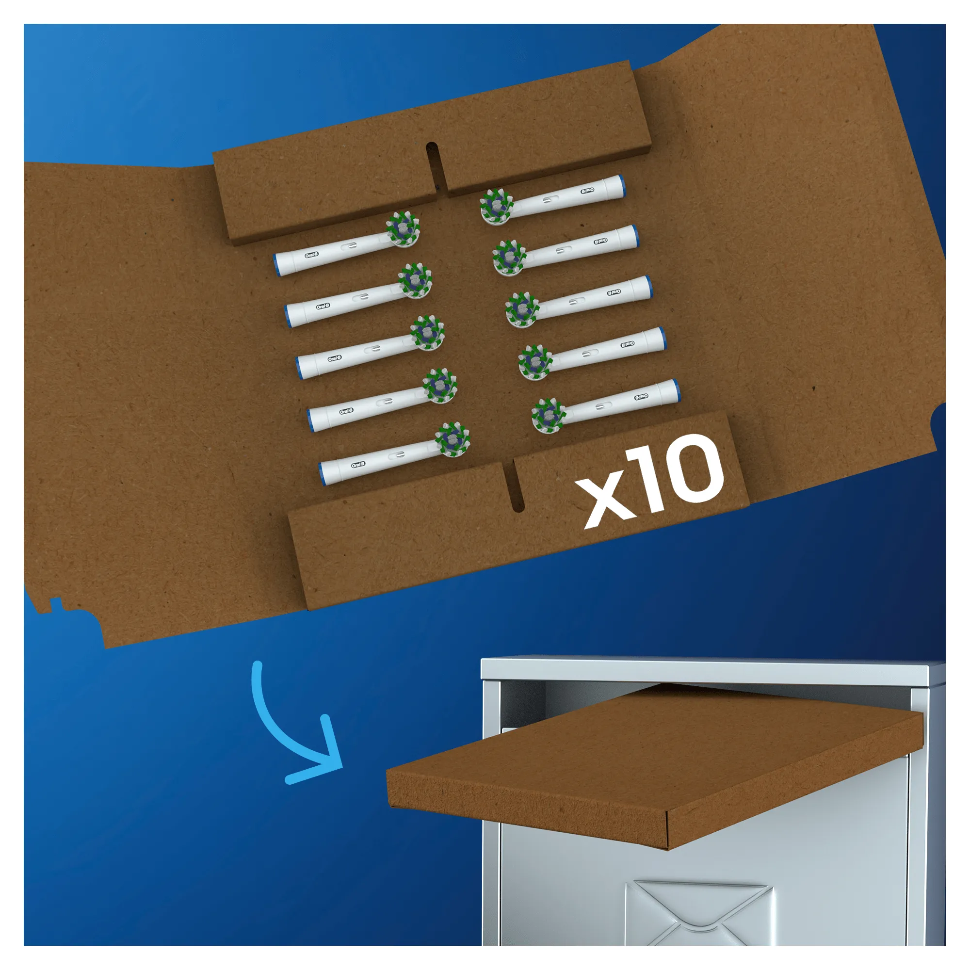 Braun Oral-B Cross Action - borsthuvud, 10-pack