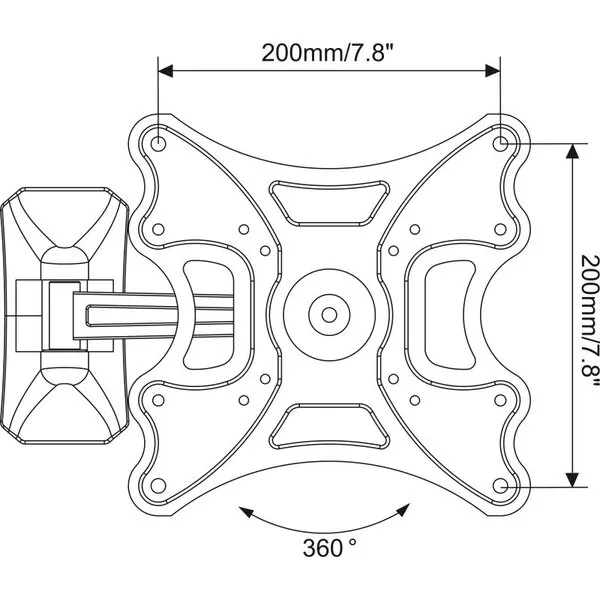 Mount Massive MNT 104 Sein&auml;teline Turn 120&deg;, 19-37"