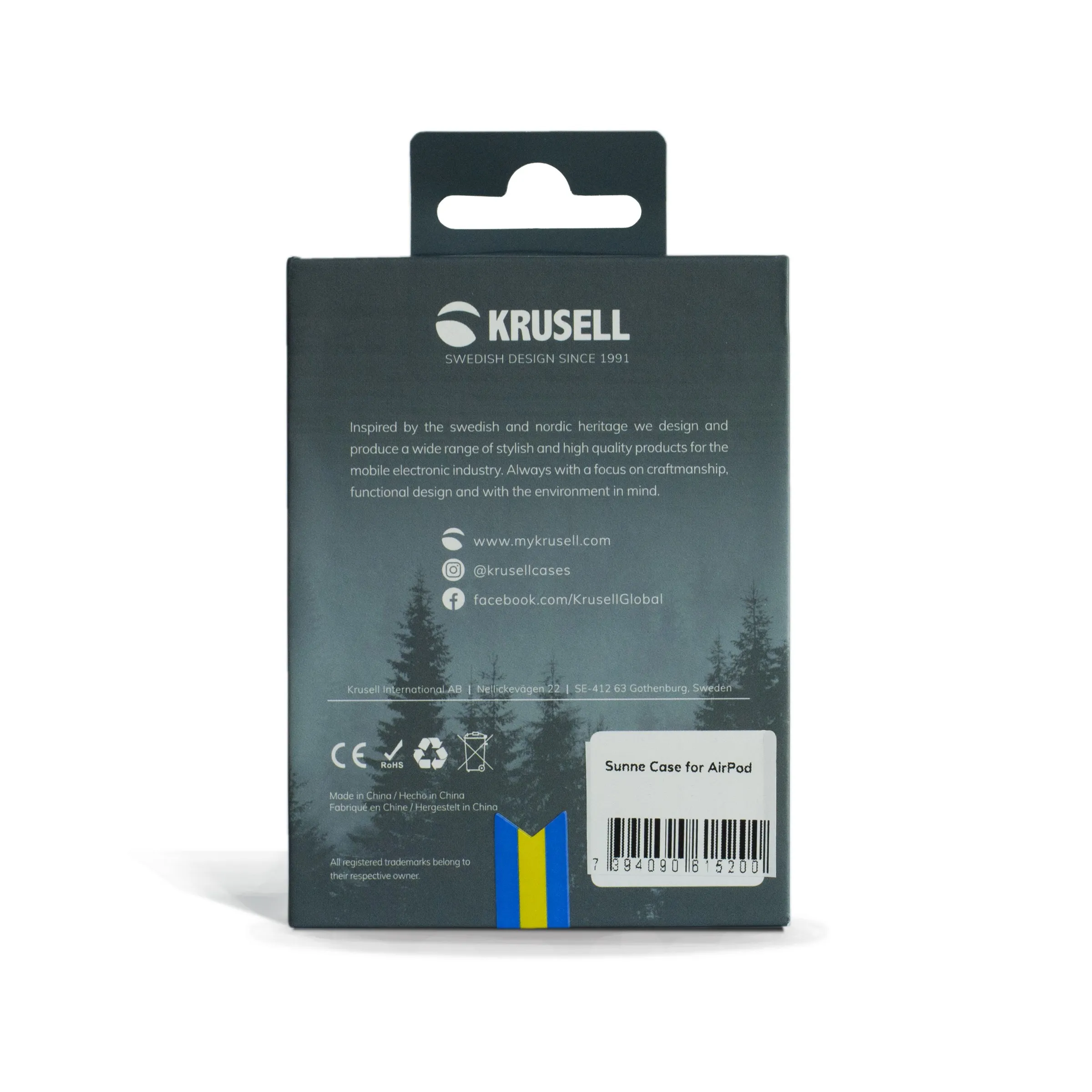 KRUSELL SUNNE AIRPOD CASE (VINTAGE GRAY)