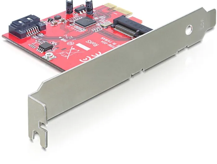 PCIe 1 x SATA 6 Gb/s, 1x mSATA