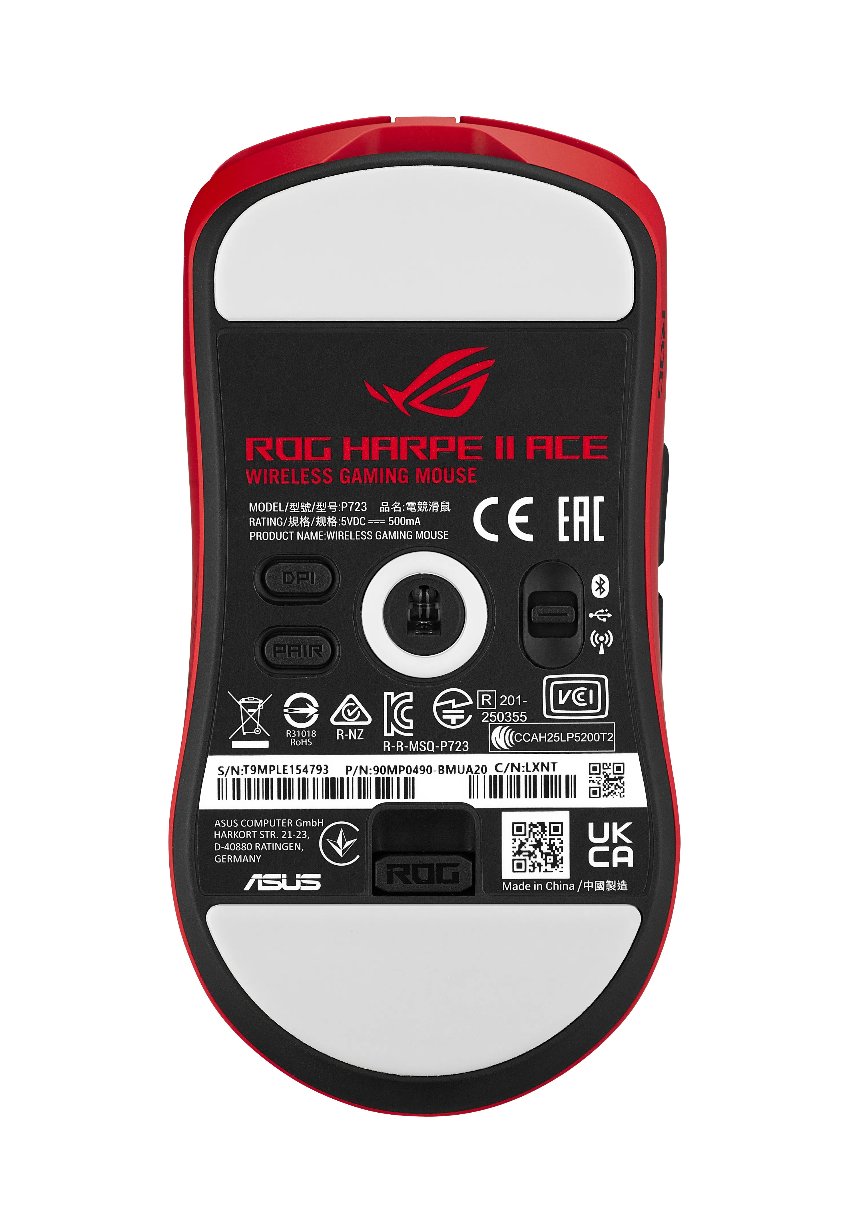 ASUS ROG Harpe II Ace -langaton pelihiiri, punainen
