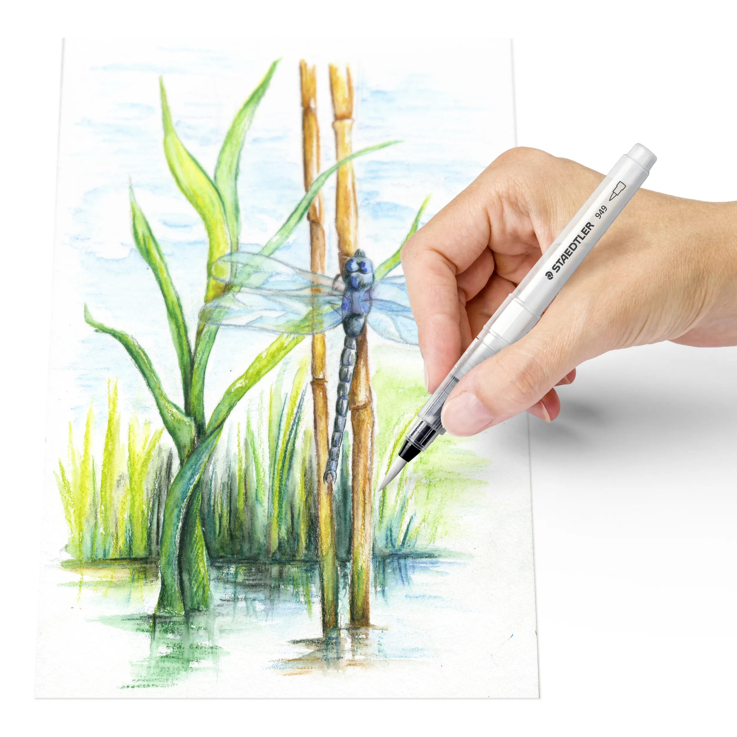 Water brush fillable