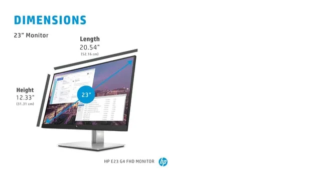 HP 23" E23 G4, Full HD, IPS - monitor