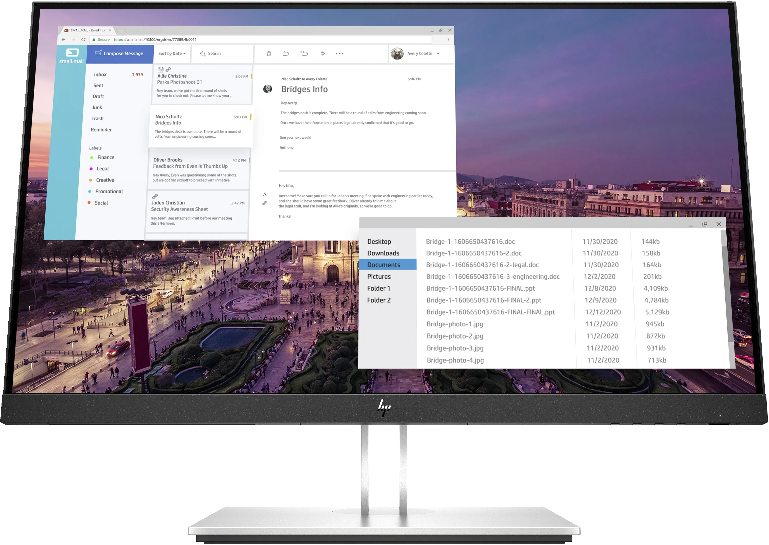 HP 23&quot; E23 G4, Full HD, IPS - monitor