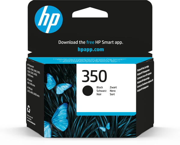 HP 350 Black Ink Cart+Vivera Inks