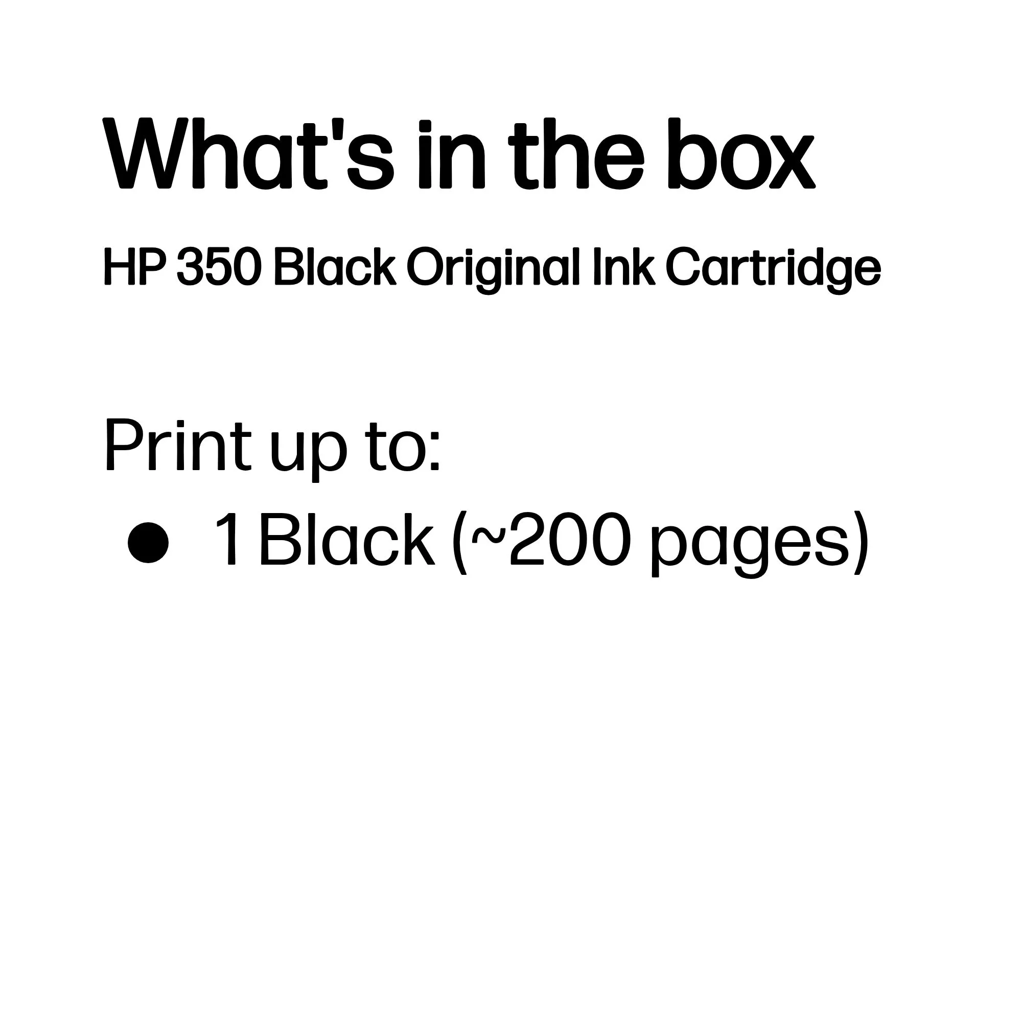 HP 350 ink cartridge, 4.5 ml, Black