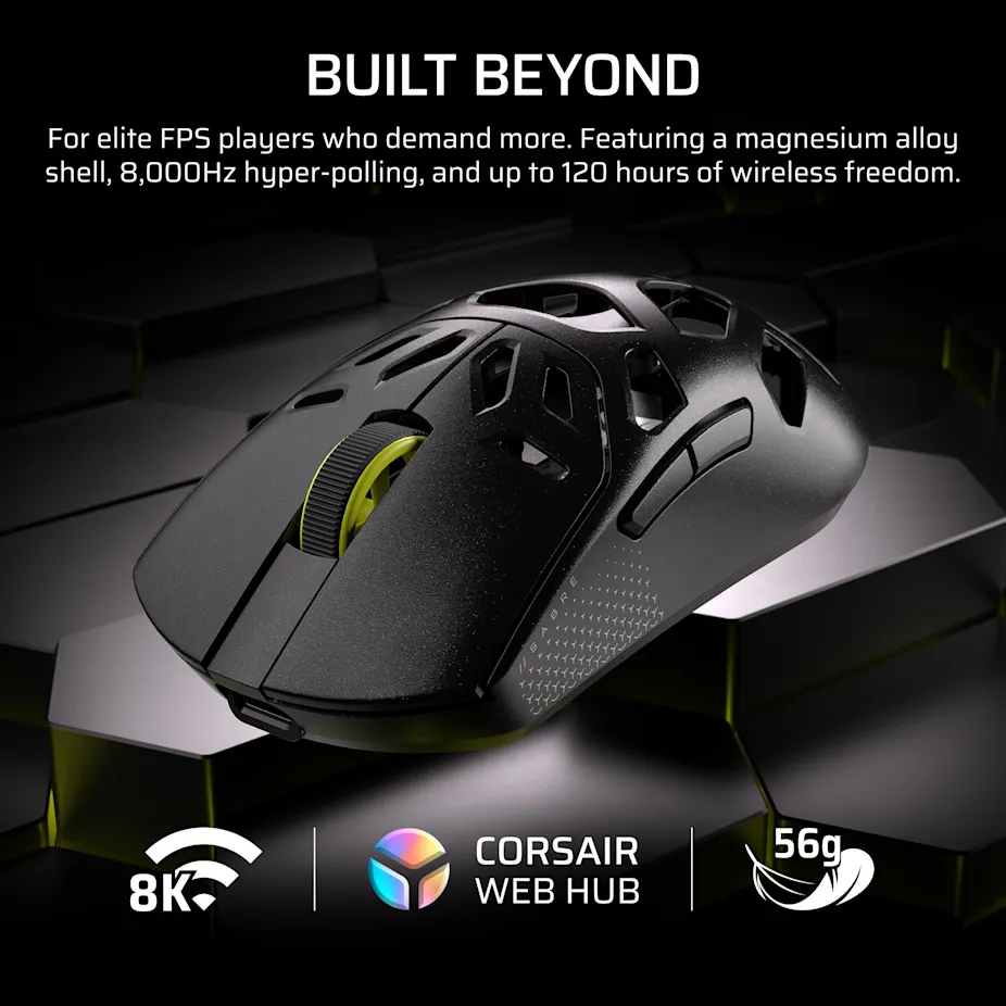 Corsair SABRE v2 PRO Wireless Gaming Mouse, White