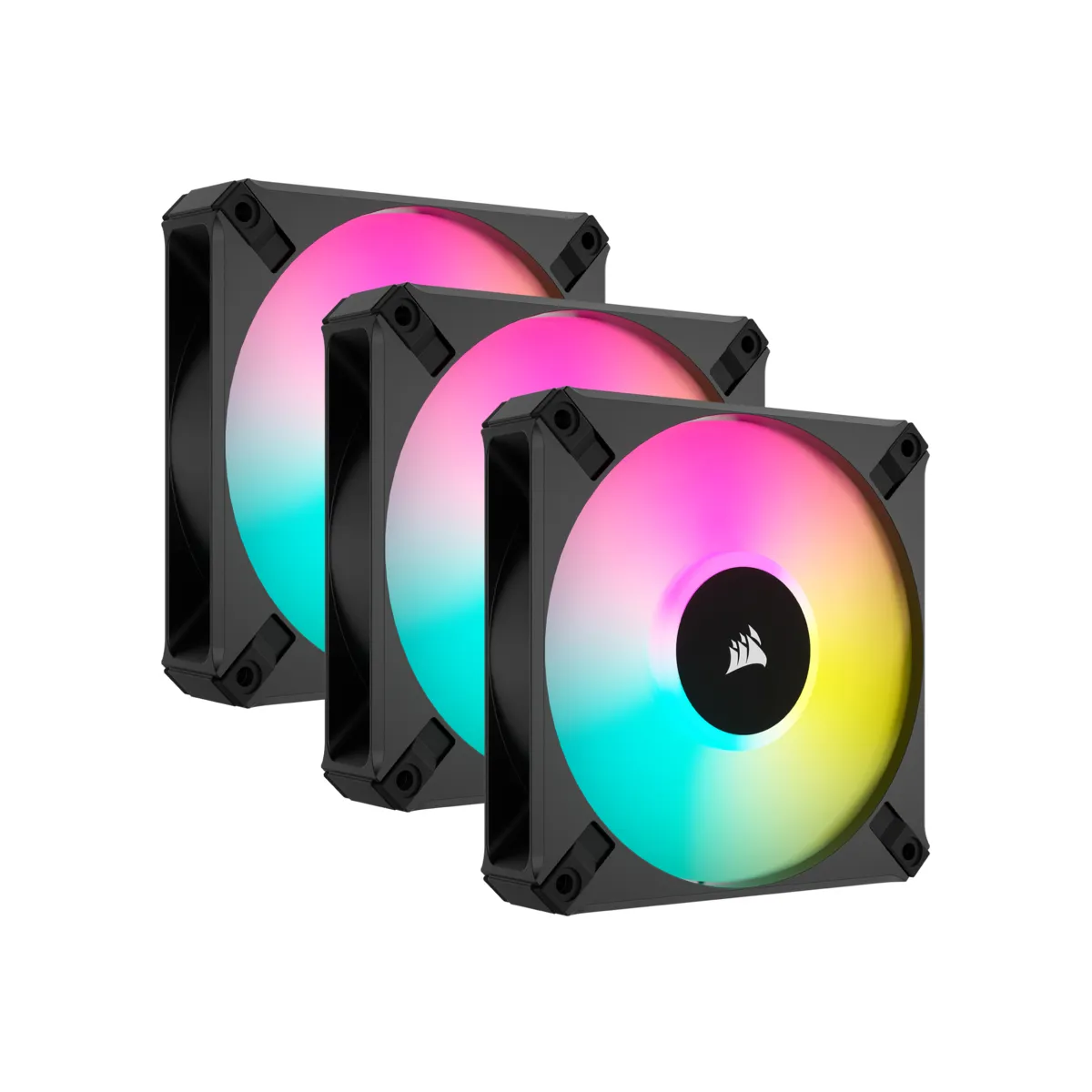 Corsair iCUE AF RGB Elite PWM, 120mm -kotelotuuletin, musta, 3kpl