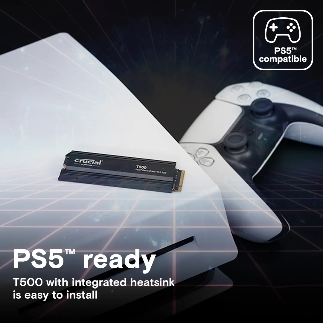 Crucial T500 Heatsink 4 TB M.2 PCIe 4.0 NVMe SSD