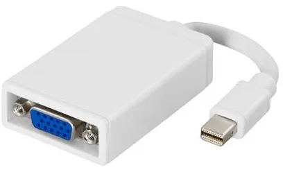 Deltaco  DisplayPort 20-pin – VGA 15-pin - adapter, White