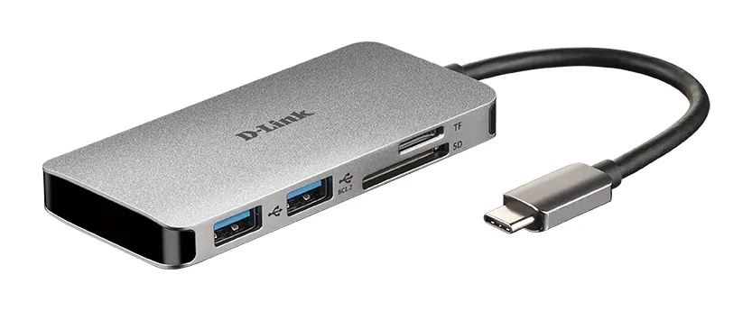 6-in-1 USB-C Hub with HDMI/Card Reader/Power Delivery