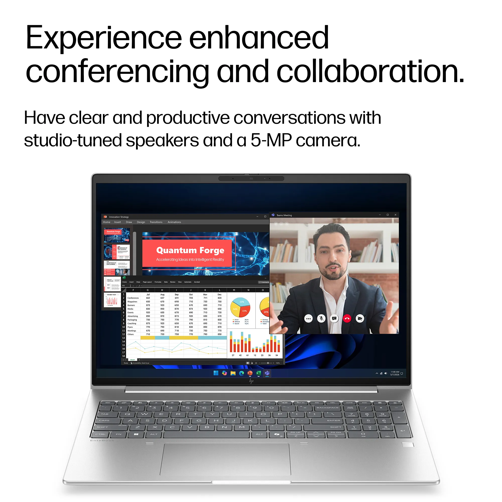 HP EliteBook 6 G2i 14" i5-1335U, 16GB, 512GB, Intel Iris Xe, Win 11 Pro - Notebook, Silver