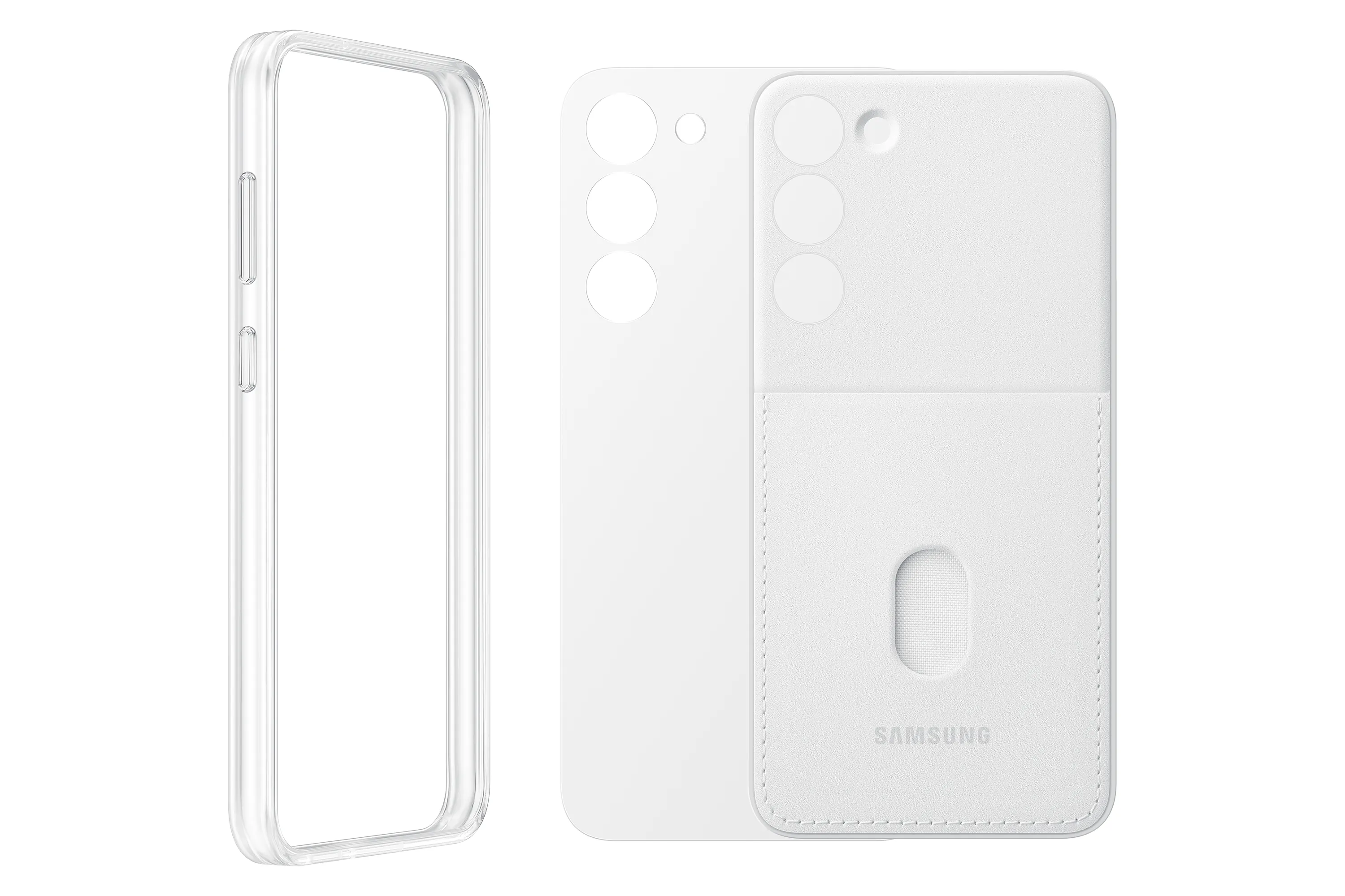 Samsung Galaxy S23+ Frame Cover - fodral, Vit Samsung Galaxy S23+ Frame Cover - fodral, Vit