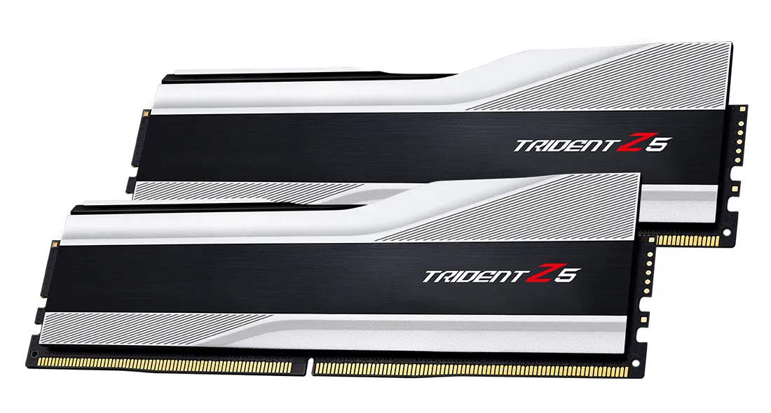 G.SKILL Trident Z5 32GB (2 x 16GB) DDR5 5600 MHz, CL40 Memory, Black/White (XMP)