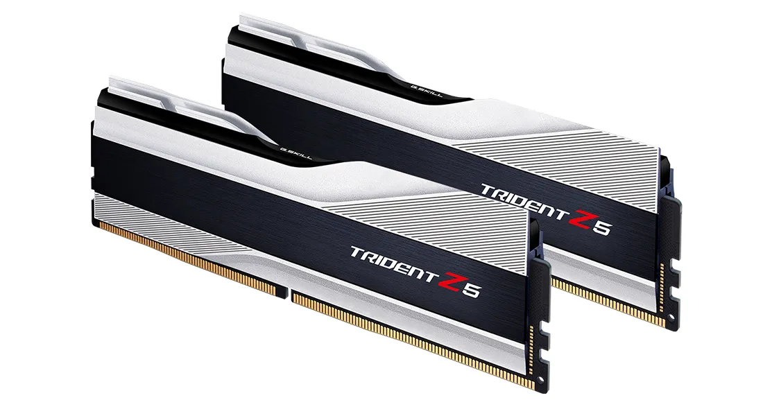G.SKILL Trident Z5 32GB (2 x 16GB) DDR5 5600 MHz, CL40 Memory, Black/White (XMP)