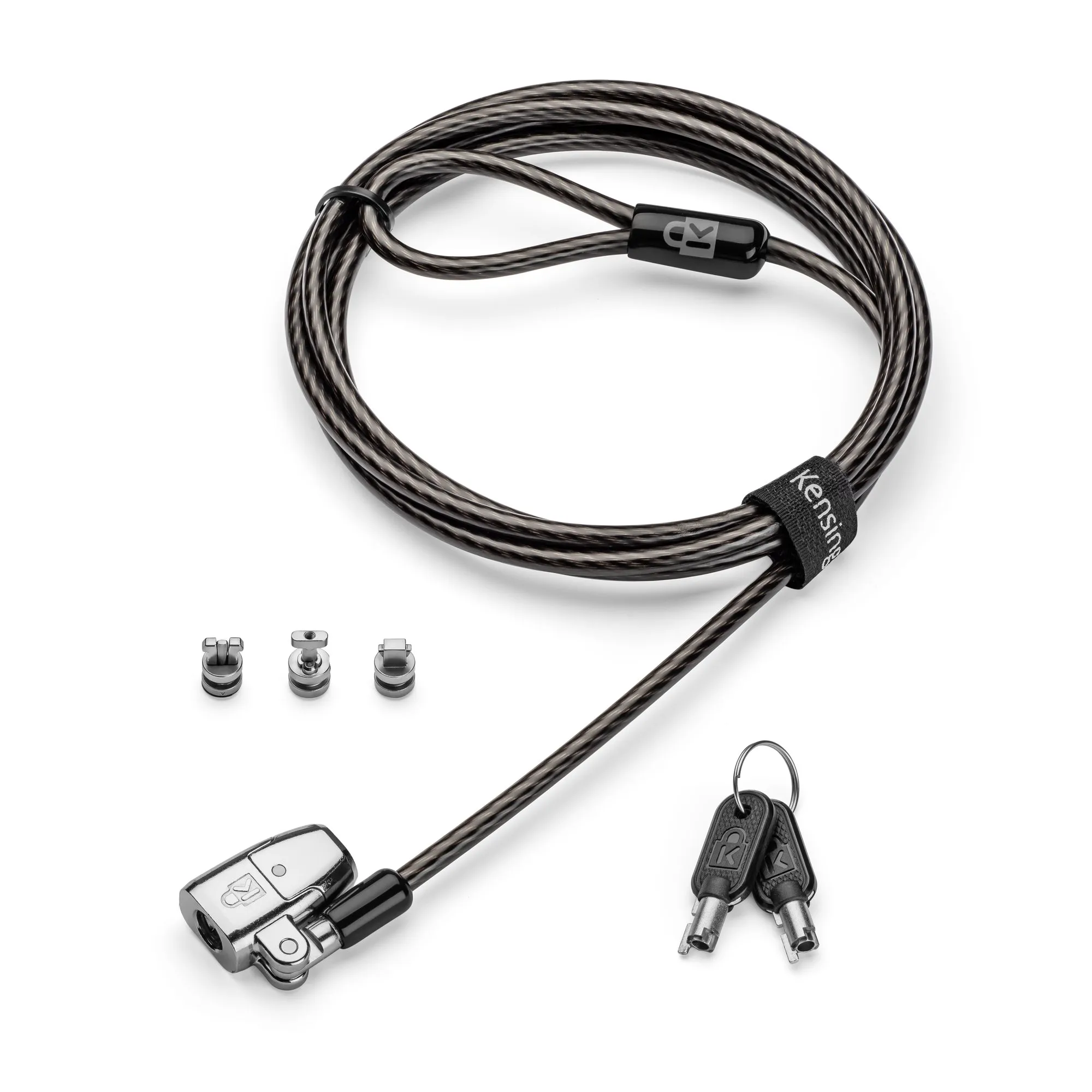 Kensington ClickSafe 2.0 3-in-1 Keyed Laptop Lock (T-Bar, Nano &amp; Wedge Anchors)