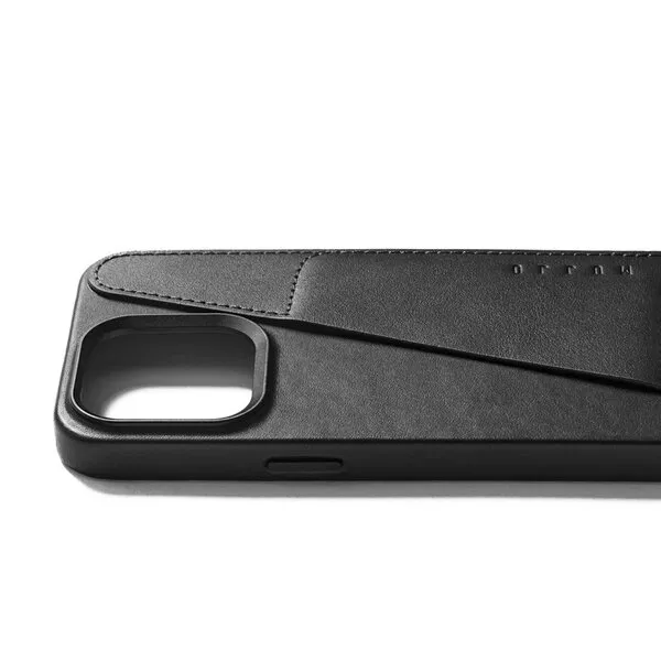 Mujjo Full Leather, iPhone 15 Pro Max - Wallet Case, Black