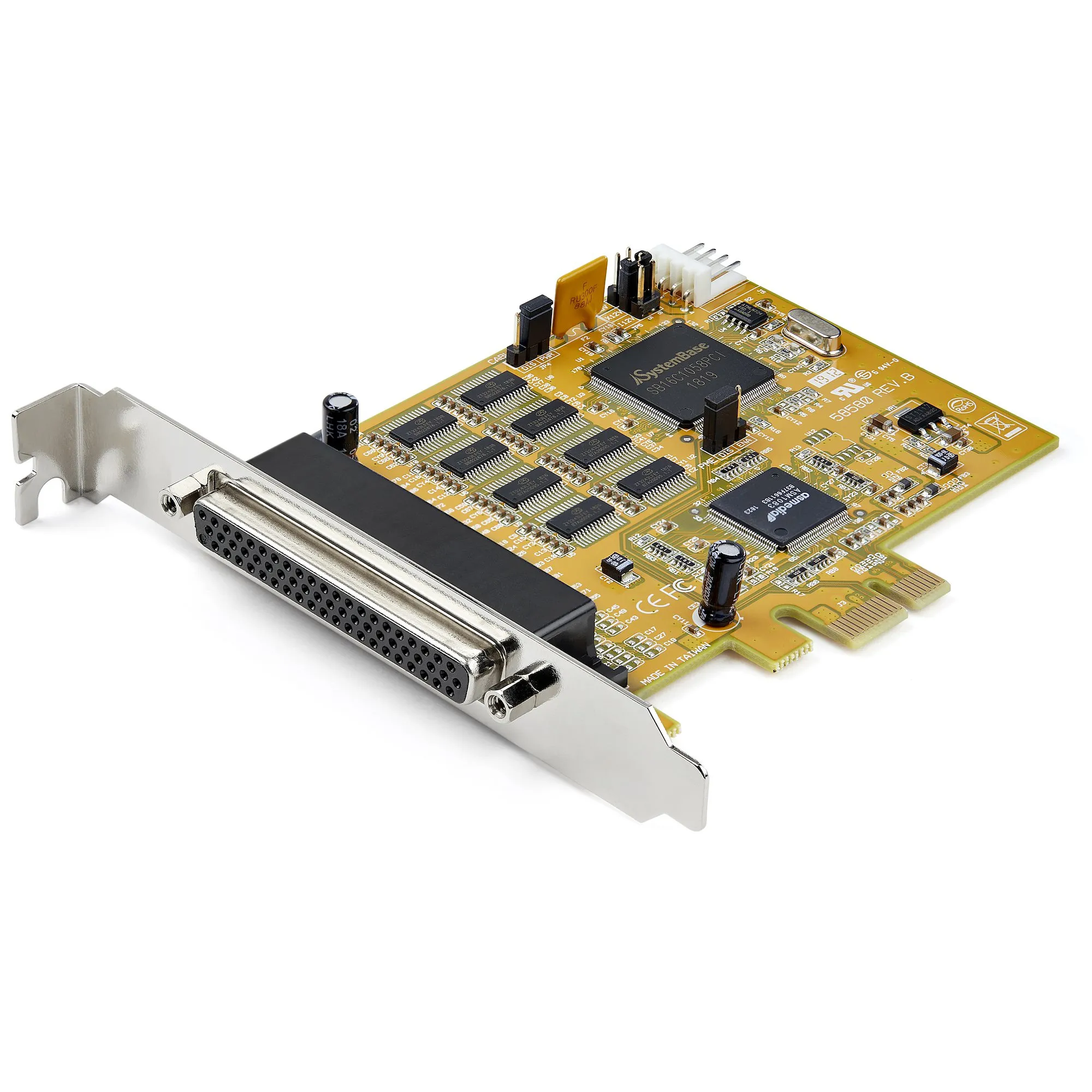 STARTECH.COM 8 Port PCI Express RS232 Serial Adapter Card - PCIe to Serial DB9 RS232 Controller Card - 16C1050 UART - 15kV ESD