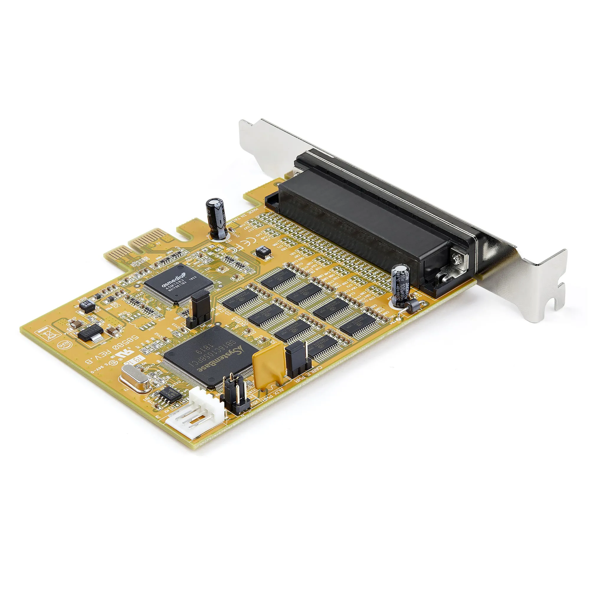 STARTECH.COM 8 Port PCI Express RS232 Serial Adapter Card - PCIe to Serial DB9 RS232 Controller Card - 16C1050 UART - 15kV ESD
