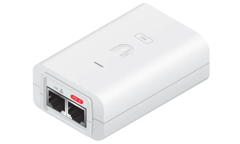 Ubiquiti PoE Injector, White 48VDC, 24W