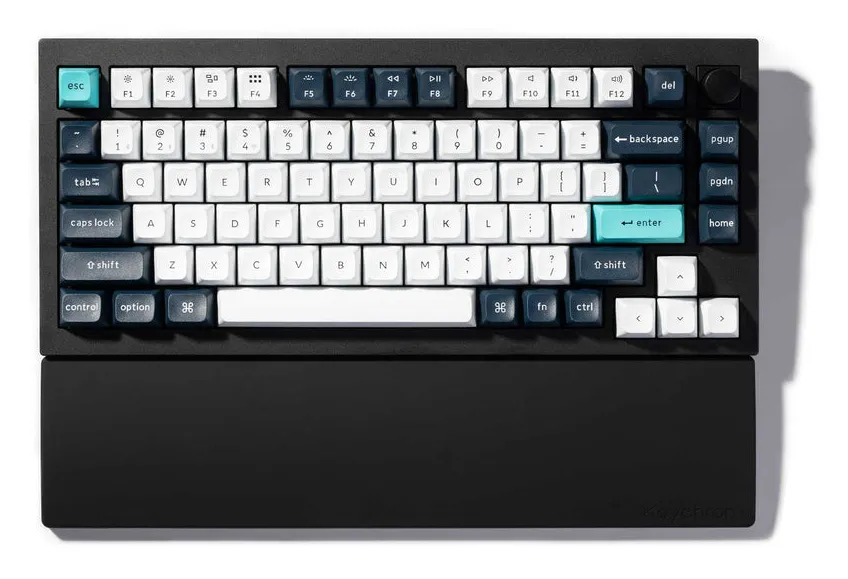 Keychron V1/V2/Q2/Q1 Pro/Q2 Pro Silicone -rannetuki, Musta
