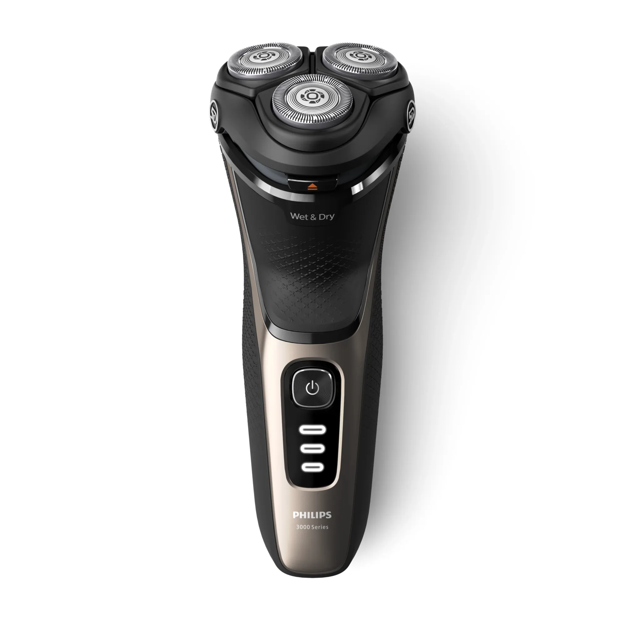 Philips Shaver 3000 Series S3242/12 Wet &amp; Dry -parranajokone, musta, kulta