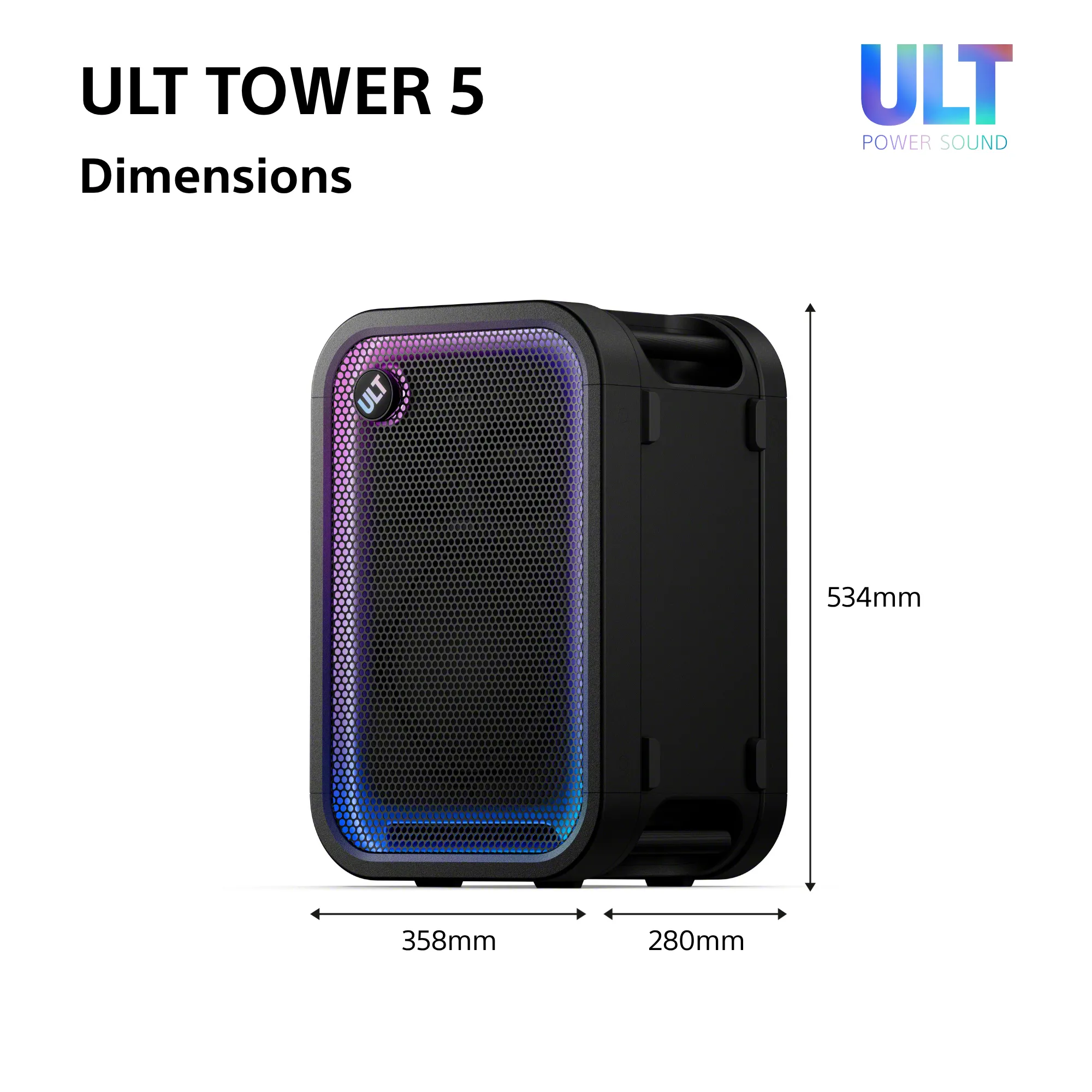 Wired, Bluetooth Party Speaker, Black