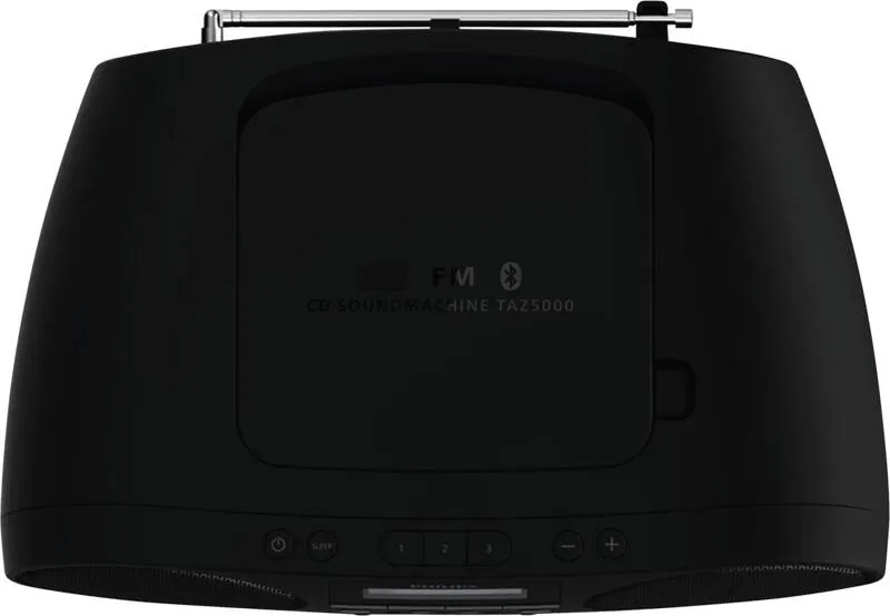 Philips TAZ5000/10 Portable CD Player with FM Radio, Bluetooth, and USB, Black